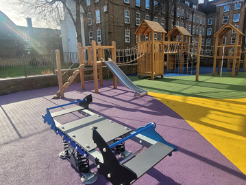 New playground climbing frame at George Row